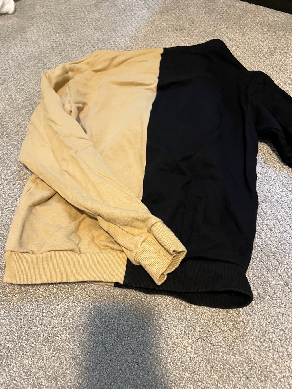 Subsidia Split Black and Tan Graphic Crewneck Excision Rave - Picture 9 of 11
